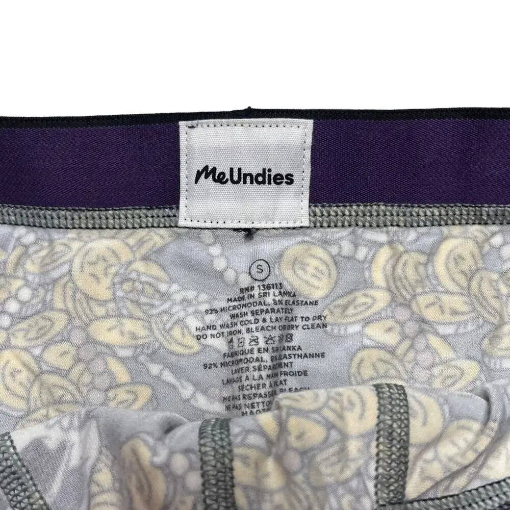 MeUndies Skull Gold Coins Shimmer Pirate Print Trunk Underwear Size Small